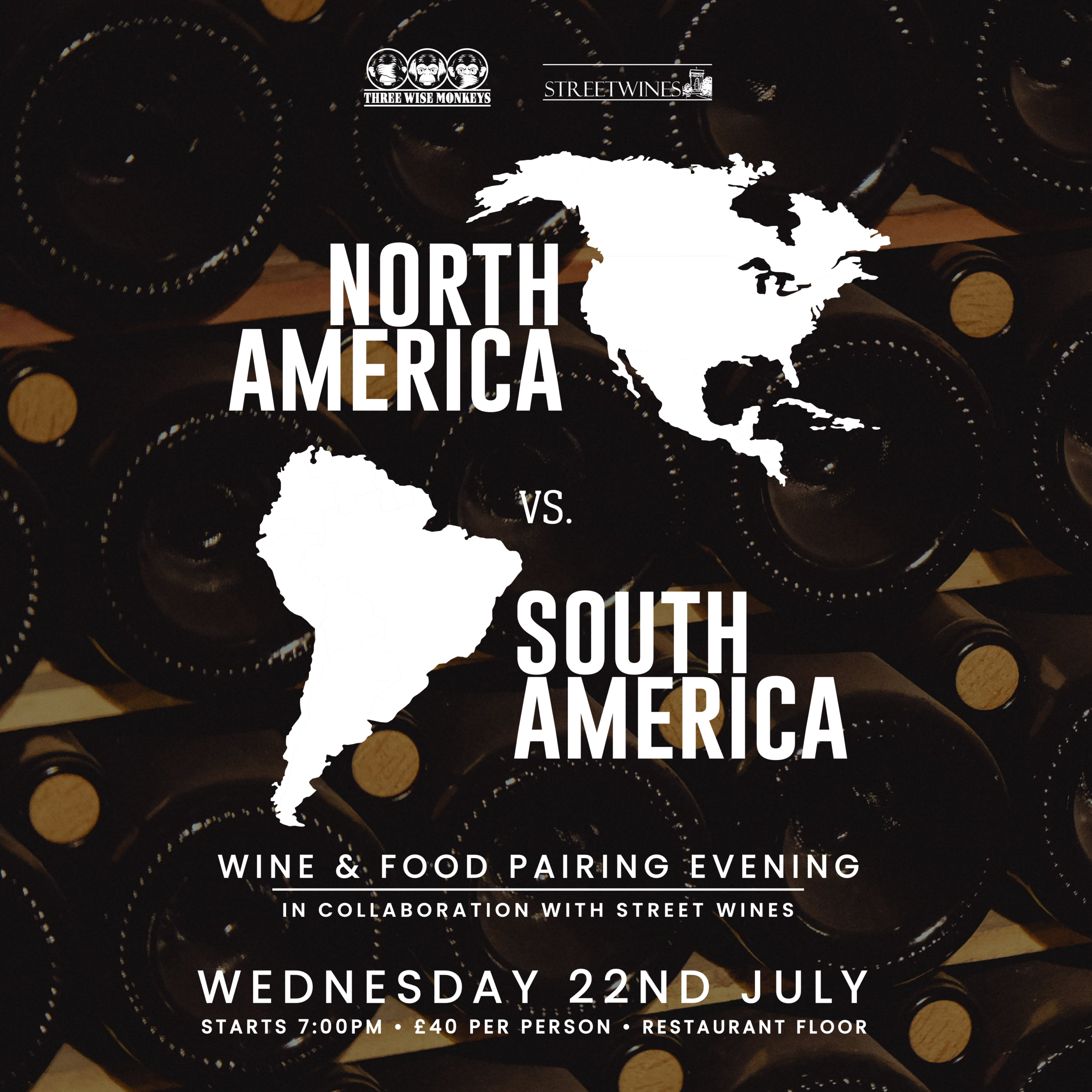 North vs South America Wine & Food Taster Evening Ipswich